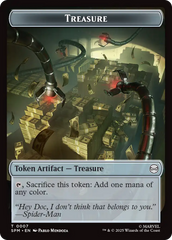 Spider // Treasure Double-Sided Token [Marvel's Spider-Man Tokens] | Gamers Paradise