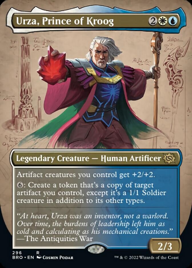Urza, Prince of Kroog (Borderless Alternate Art) [The Brothers' War] | Gamers Paradise