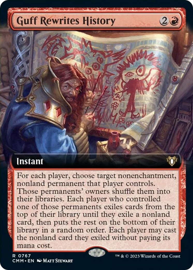 Guff Rewrites History (Extended Art) [Commander Masters] | Gamers Paradise
