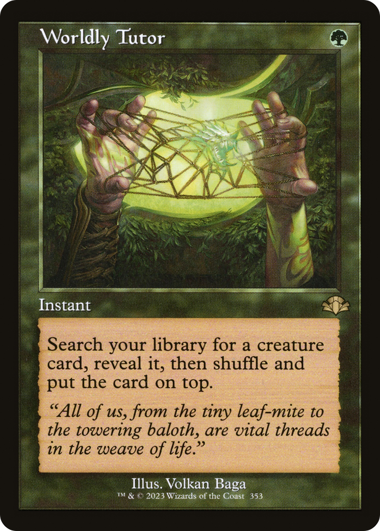 Worldly Tutor (Retro) [Dominaria Remastered] | Gamers Paradise