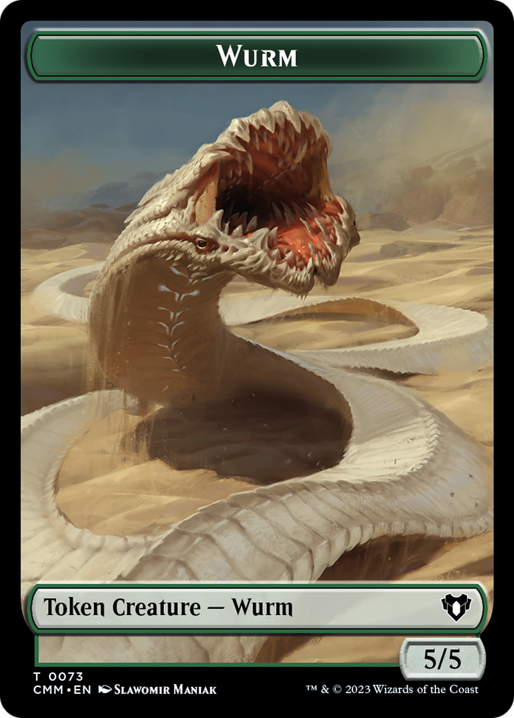 Wurm // Spider Double-Sided Token [Commander Masters Tokens] | Gamers Paradise