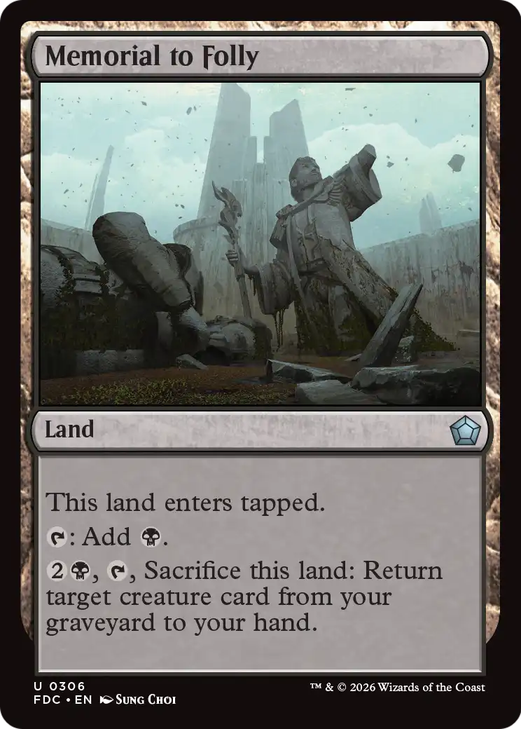 Memorial to Folly [Foundations Commander] | Gamers Paradise