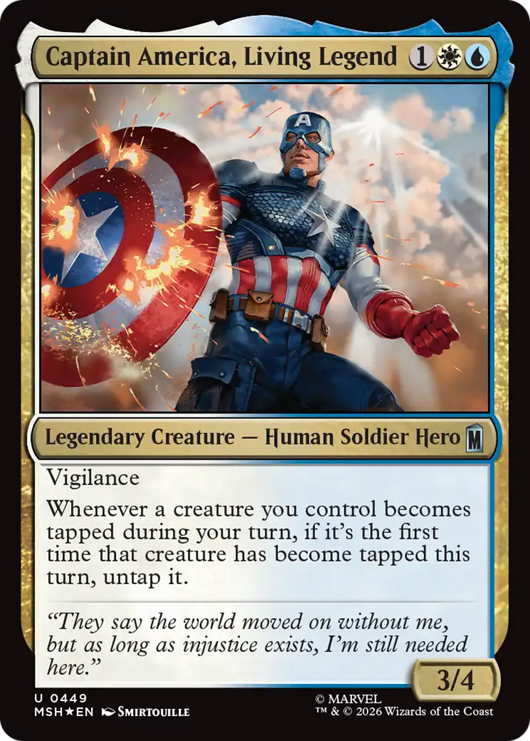 Captain America, Living Legend (Surge Foil) [Marvel Super Heroes] | Gamers Paradise