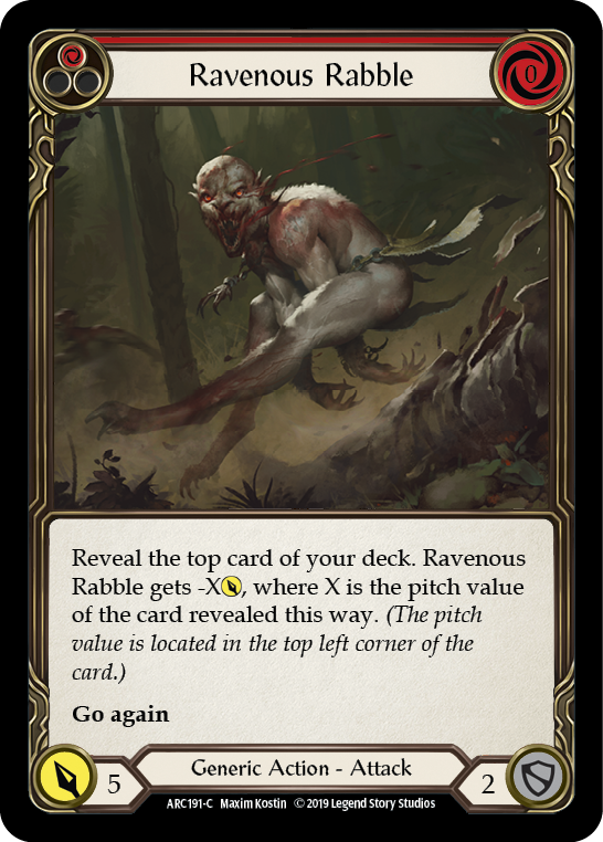 Ravenous Rabble (Red) [ARC191-C] (Arcane Rising)  1st Edition Normal | Gamers Paradise