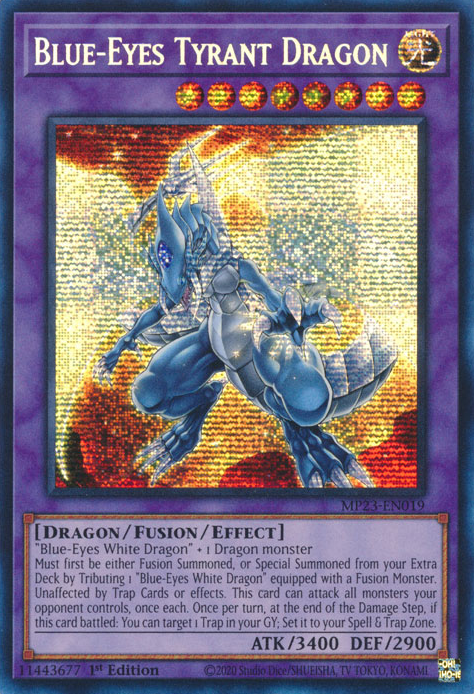 Blue-Eyes Tyrant Dragon [MP23-EN019] Prismatic Secret Rare | Gamers Paradise
