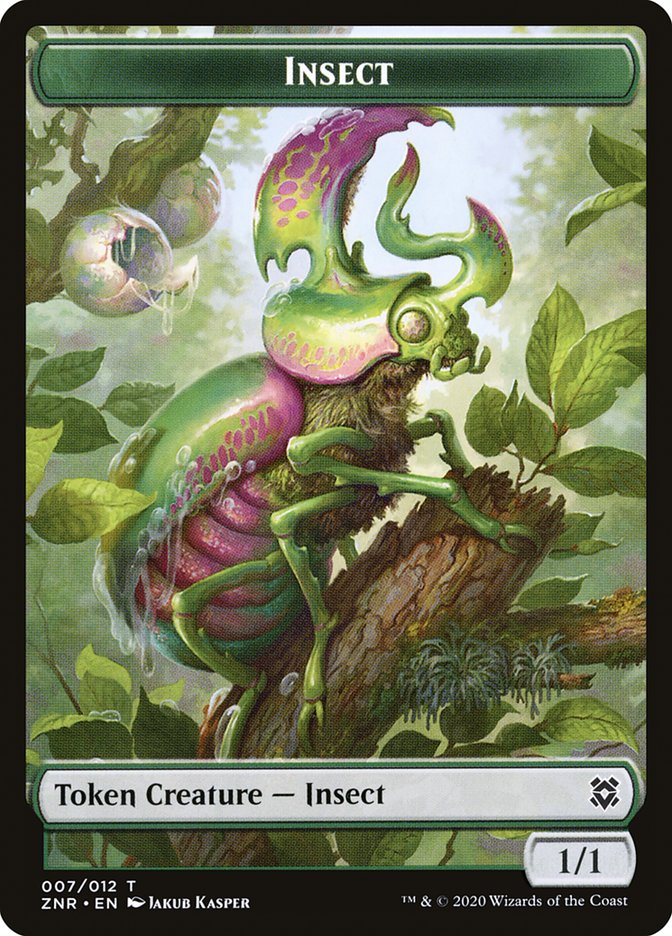 Drake // Insect Double-Sided Token [Zendikar Rising Tokens] | Gamers Paradise