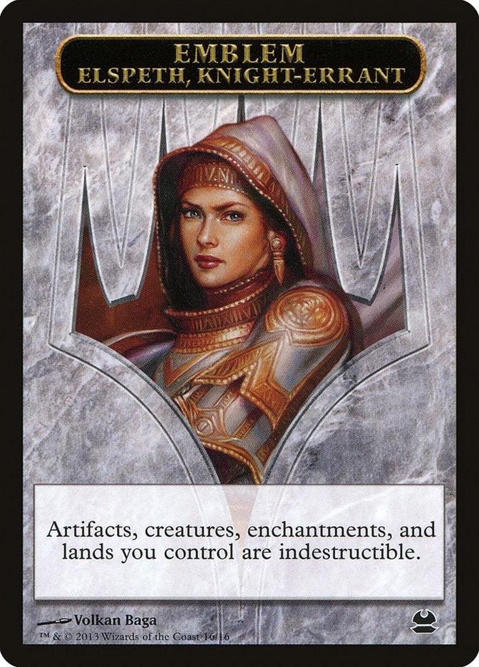 Elspeth, Knight-Errant Emblem [Modern Masters Tokens] | Gamers Paradise