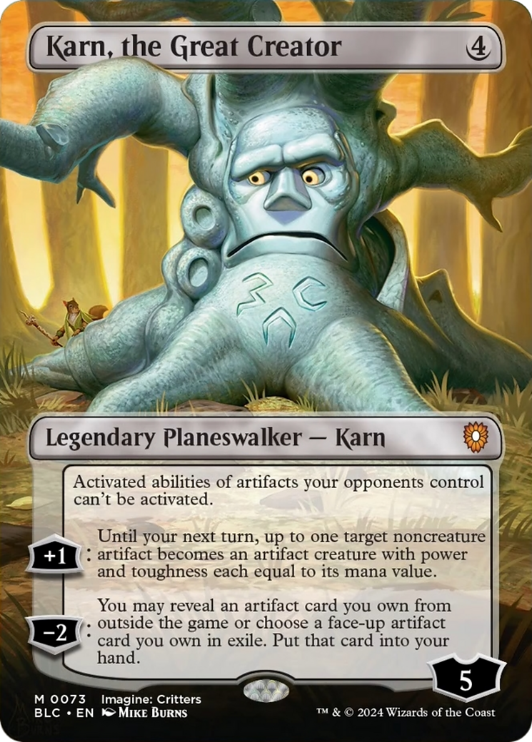 Karn, the Great Creator (Borderless) [Bloomburrow Commander] | Gamers Paradise