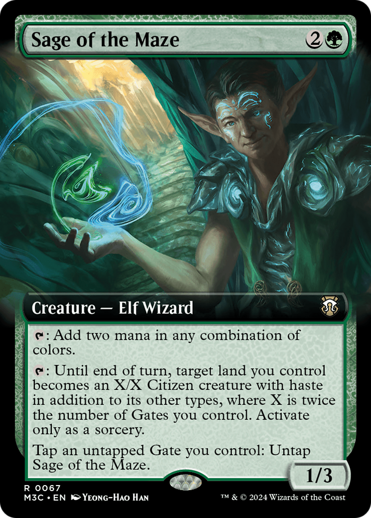 Sage of the Maze (Extended Art) (Ripple Foil) [Modern Horizons 3 Commander] | Gamers Paradise