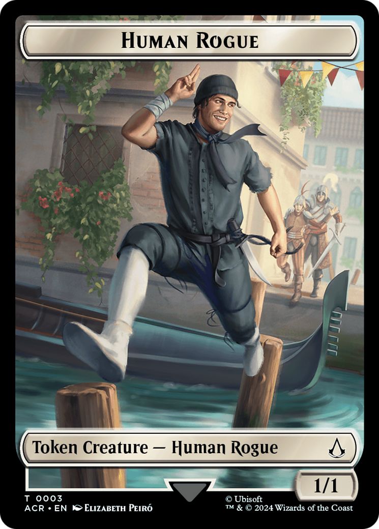 Assassin // Human Rogue Double-Sided Token [Assassin's Creed Tokens] | Gamers Paradise