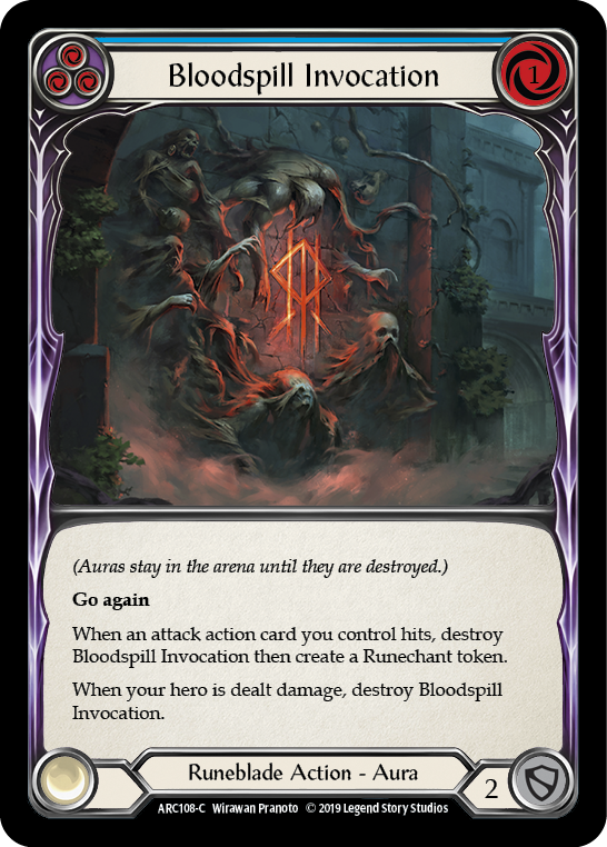 Bloodspill Invocation (Blue) [ARC108-C] (Arcane Rising)  1st Edition Rainbow Foil | Gamers Paradise