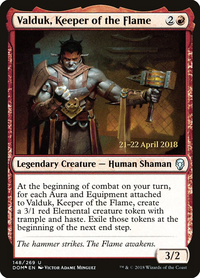 Valduk, Keeper of the Flame [Dominaria Prerelease Promos] | Gamers Paradise