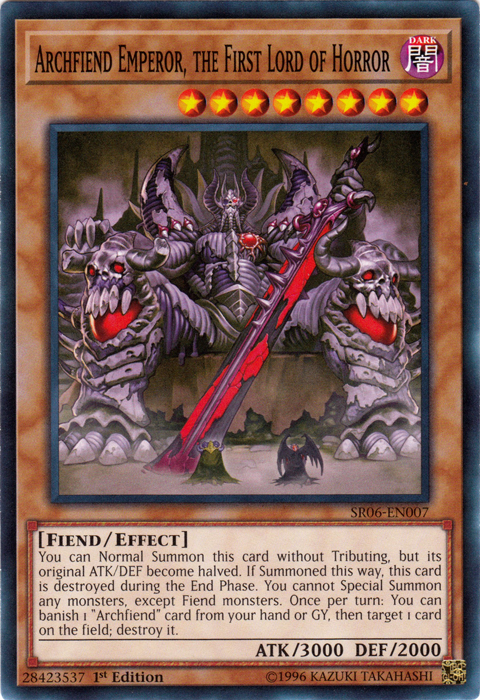 Archfiend Emperor, the First Lord of Horror [SR06-EN007] Common | Gamers Paradise