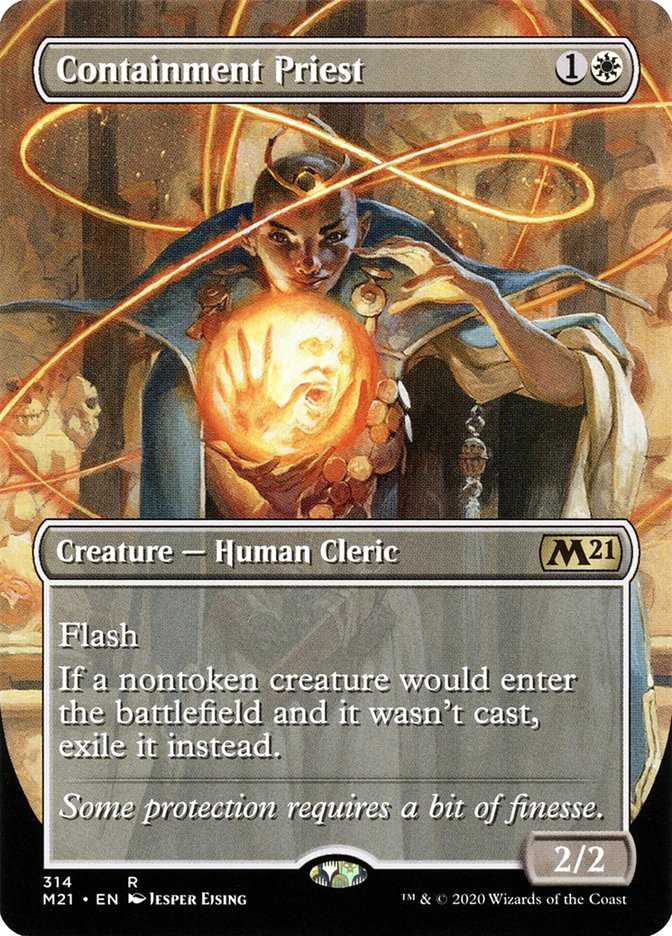 Containment Priest (Borderless Alternate Art) [Core Set 2021] | Gamers Paradise
