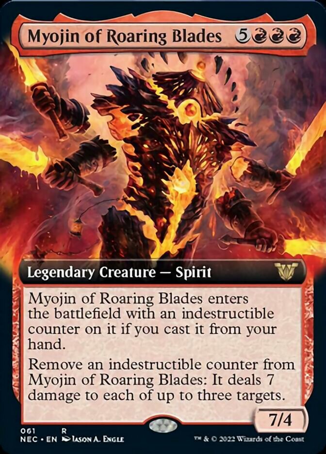 Myojin of Roaring Blades (Extended Art) [Kamigawa: Neon Dynasty Commander] | Gamers Paradise