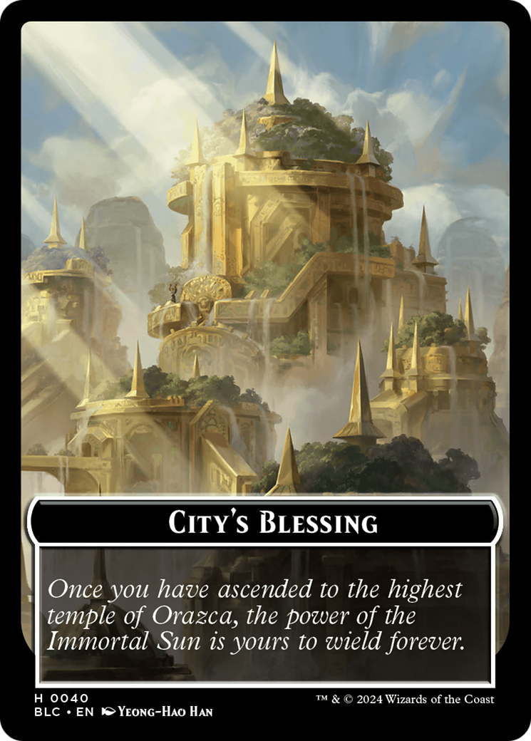 Hamster // City's Blessing Double-Sided Token [Bloomburrow Commander Tokens] | Gamers Paradise