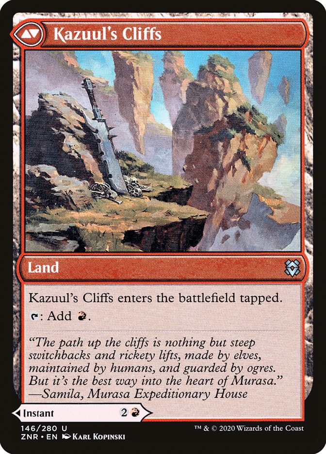 Kazuul's Fury // Kazuul's Cliffs [Zendikar Rising] | Gamers Paradise