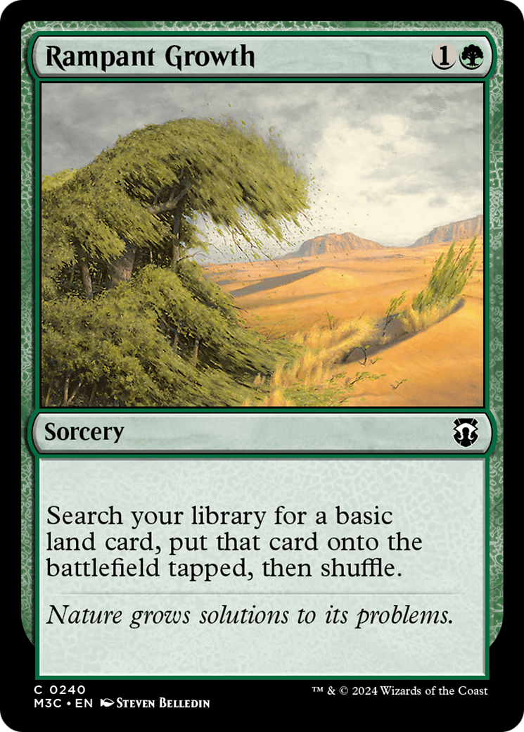 Rampant Growth (Ripple Foil) [Modern Horizons 3 Commander] | Gamers Paradise