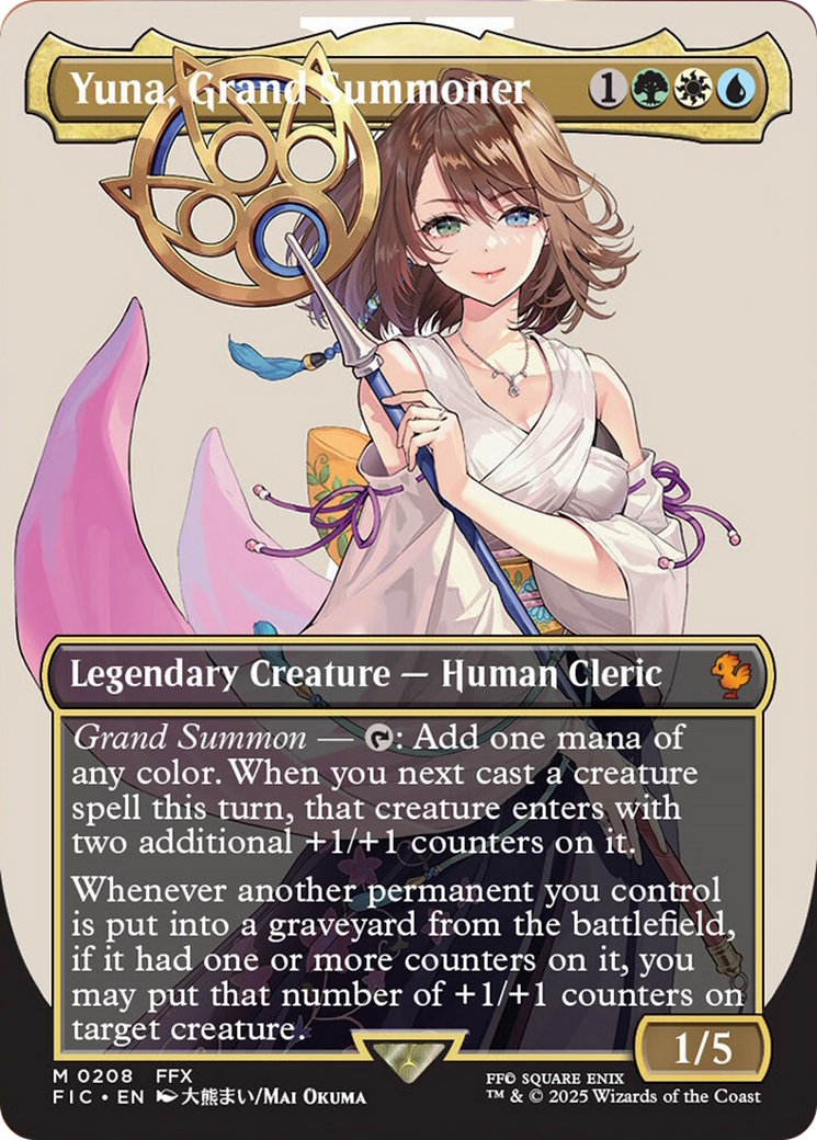 Yuna, Grand Summoner (Borderless) [FINAL FANTASY Commander] | Gamers Paradise