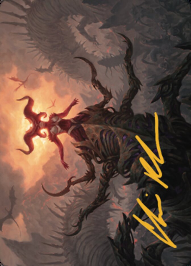 Sheoldred, the Apocalypse Art Card (Gold-Stamped Signature) [Dominaria United Art Series] | Gamers Paradise