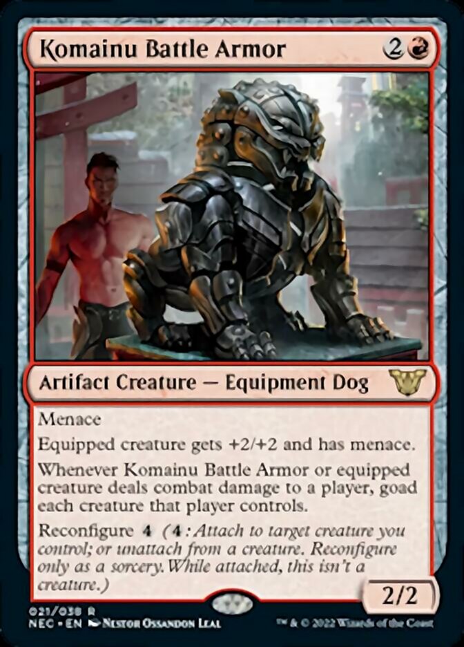 Komainu Battle Armor [Kamigawa: Neon Dynasty Commander] | Gamers Paradise