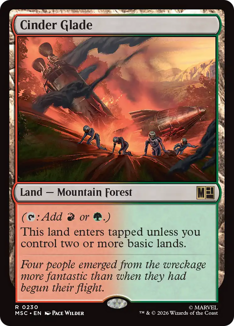 Cinder Glade (Surge Foil) [Marvel Super Heroes Commander] | Gamers Paradise