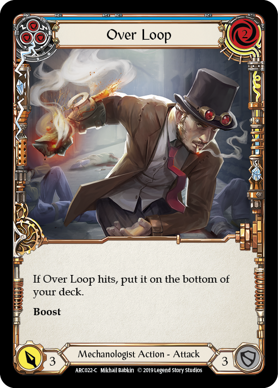 Over Loop (Blue) [ARC022-C] (Arcane Rising)  1st Edition Rainbow Foil | Gamers Paradise