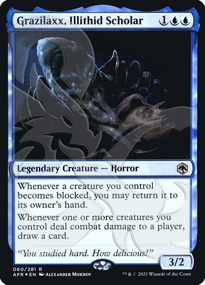 Grazilaxx, Illithid Scholar (Ampersand Promo) [Dungeons & Dragons: Adventures in the Forgotten Realms Promos] | Gamers Paradise