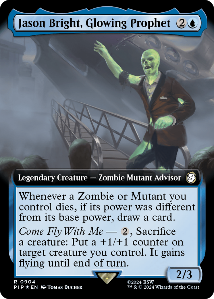 Jason Bright, Glowing Prophet (Extended Art) (Surge Foil) [Fallout] | Gamers Paradise