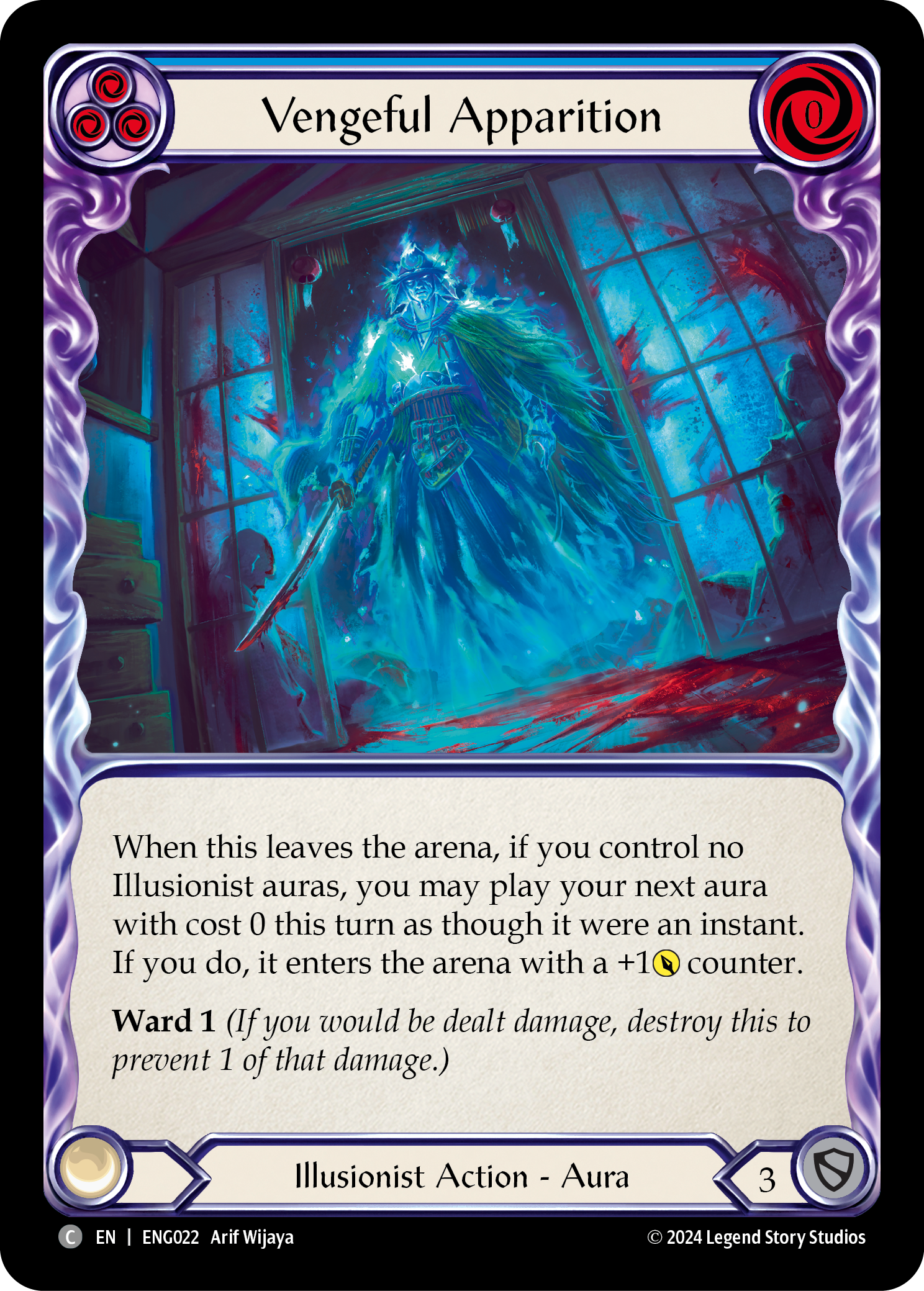 Vengeful Apparition [ENG022] (Part the Mistveil Enigma Blitz Deck) | Gamers Paradise