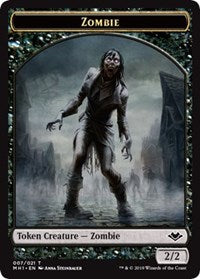 Zombie (007) // Serra the Benevolent Emblem (020) Double-Sided Token [Modern Horizons Tokens] | Gamers Paradise