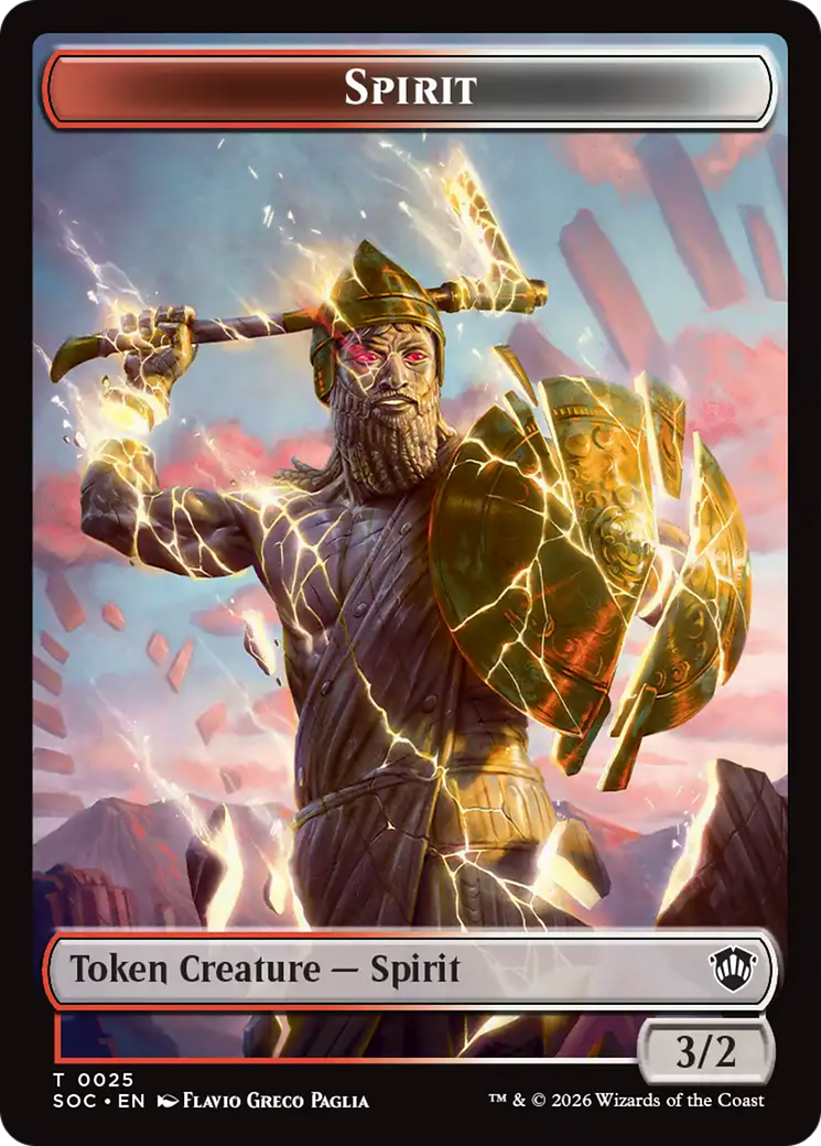 Spirit (0025) // Rogue Double-Sided Token [Secrets of Strixhaven Commander Tokens] | Gamers Paradise