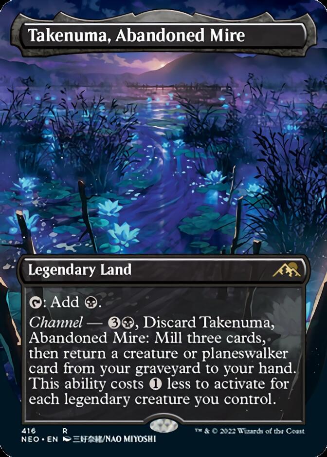 Takenuma, Abandoned Mire (Borderless Alternate Art) [Kamigawa: Neon Dynasty] | Gamers Paradise