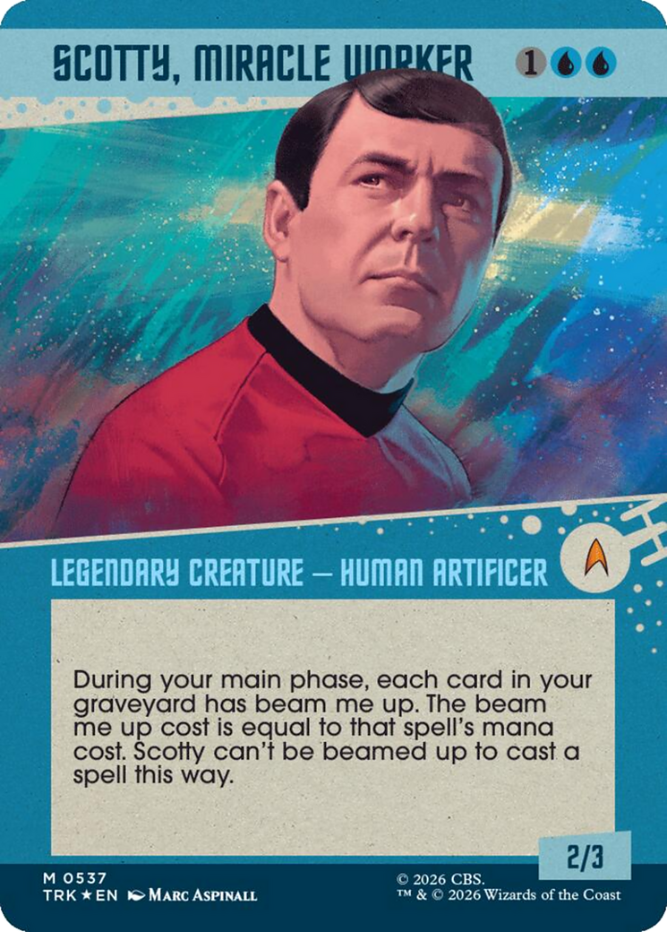 Scotty, Miracle Worker (Showcase) (Surge Foil) [Star Trek] | Gamers Paradise