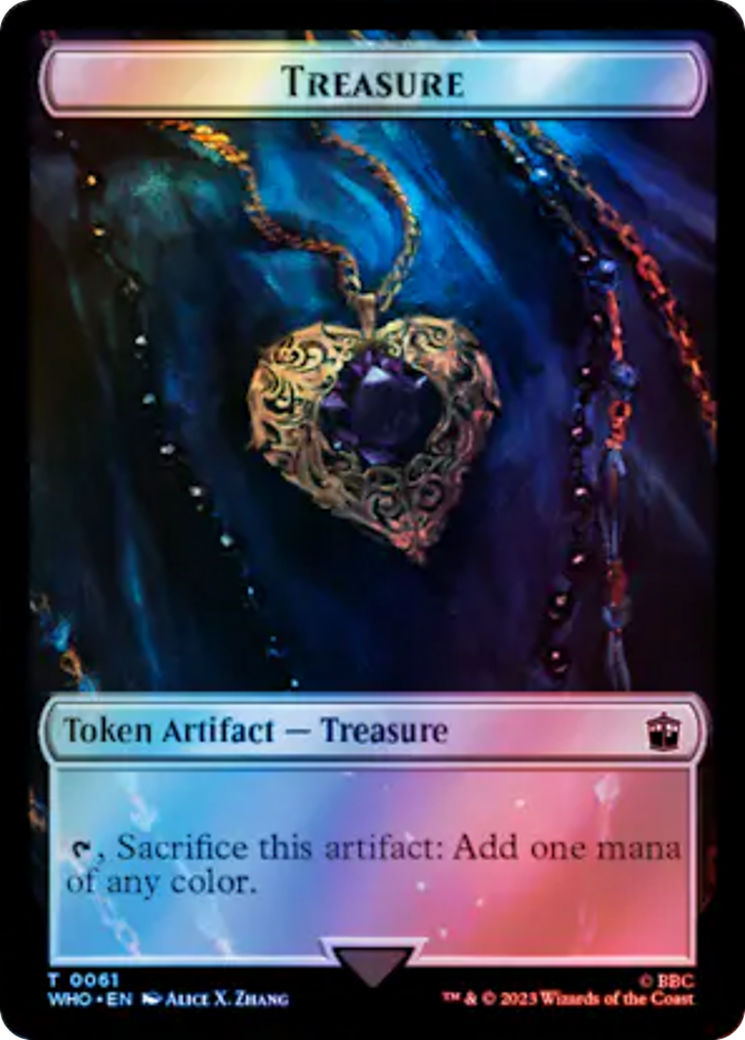 Soldier // Treasure (0061) Double-Sided Token (Surge Foil) [Doctor Who Tokens] | Gamers Paradise