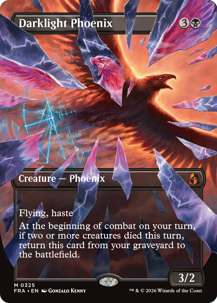 Darklight Phoenix (Borderless) (0325) [Reality Fracture] | Gamers Paradise