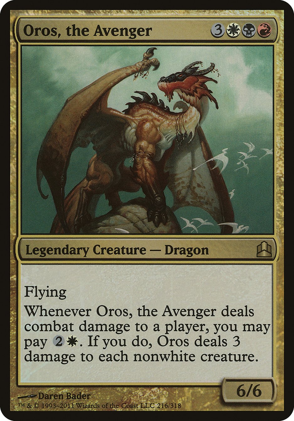 Oros, the Avenger (Oversized) [Commander 2011 Oversized] | Gamers Paradise