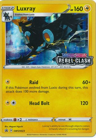 Luxray (SWSH023) (Staff Prerelease Promo) [Sword & Shield: Black Star Promos] | Gamers Paradise