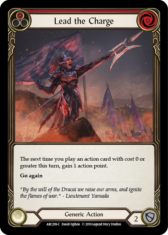 Lead the Charge (Red) [ARC209-C] (Arcane Rising)  1st Edition Rainbow Foil | Gamers Paradise