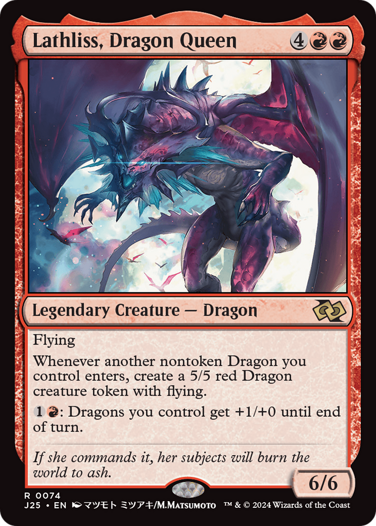 Lathliss, Dragon Queen (Anime) [Foundations Jumpstart] | Gamers Paradise
