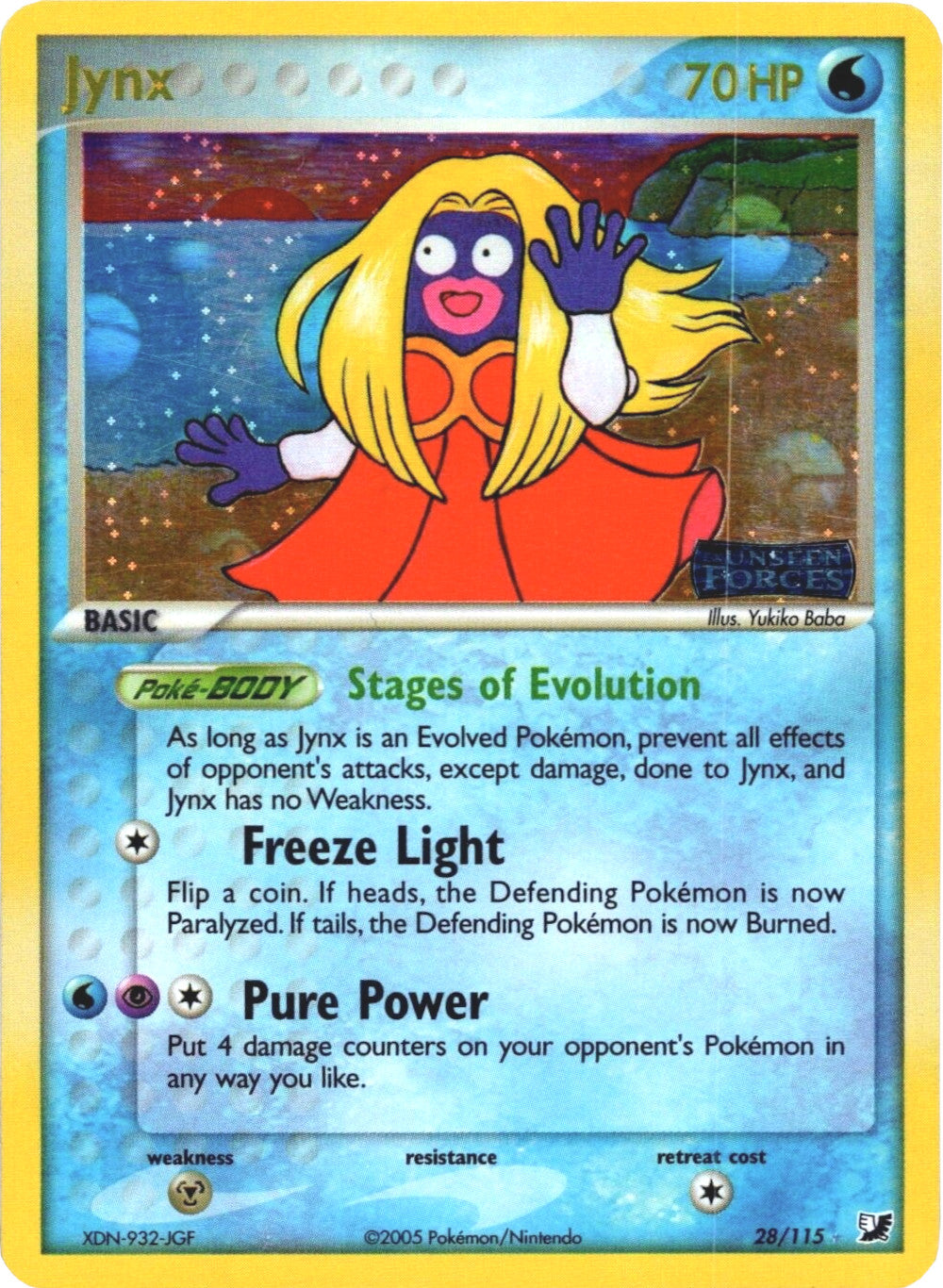 Jynx (28/115) (Stamped) [EX: Unseen Forces] | Gamers Paradise