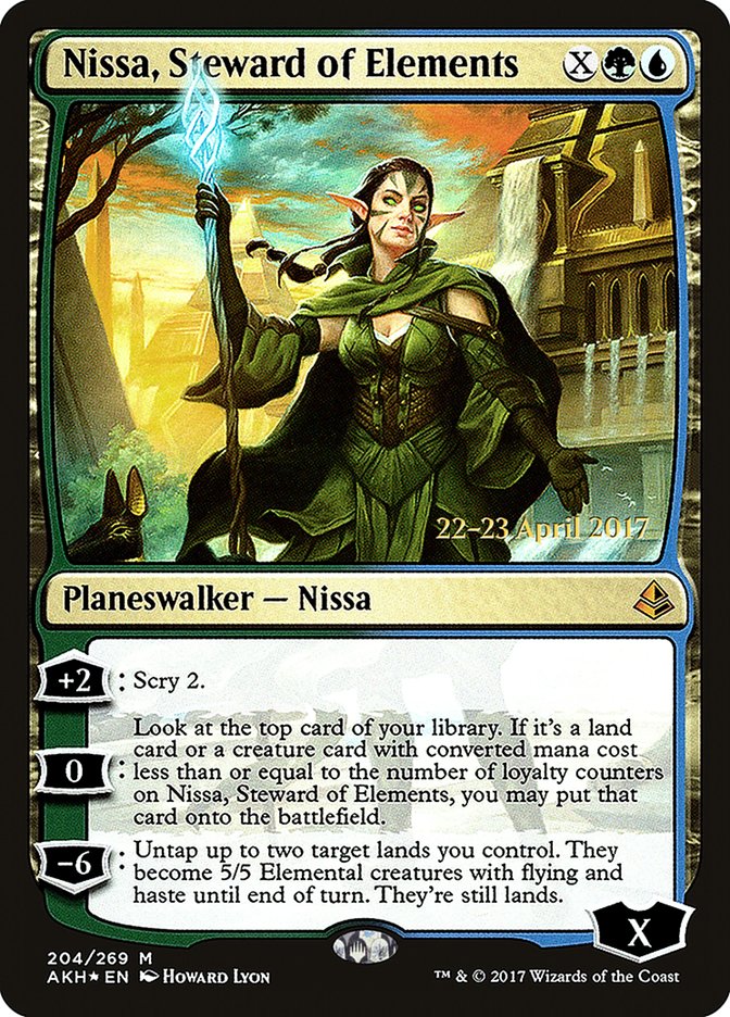 Nissa, Steward of Elements [Amonkhet Prerelease Promos] | Gamers Paradise
