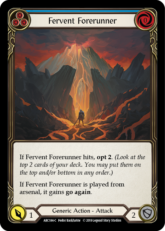 Fervent Forerunner (Blue) [ARC184-C] (Arcane Rising)  1st Edition Normal | Gamers Paradise