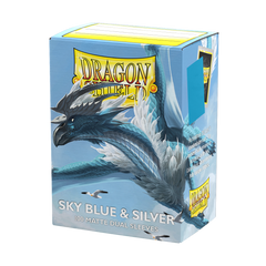 Dragon Shield: Standard 100ct Sleeves - Sky Blue & Silver (Dual Matte) | Gamers Paradise