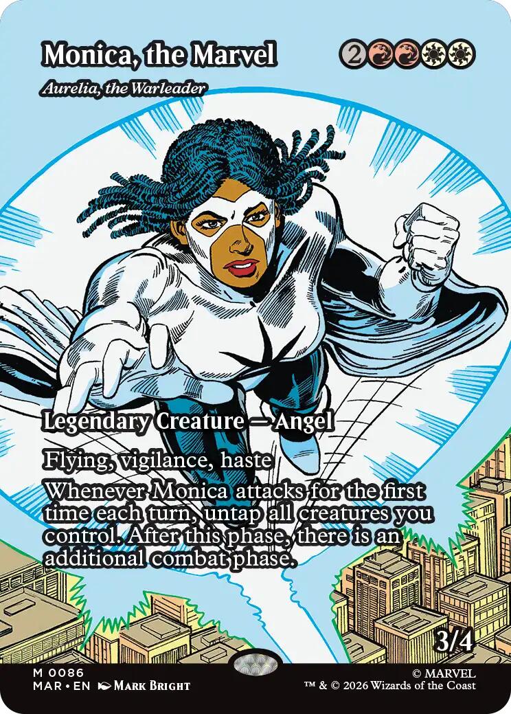 Monica, the Marvel - Aurelia, the Warleader (Borderless) [Marvel Universe: Eternal-Legal] | Gamers Paradise