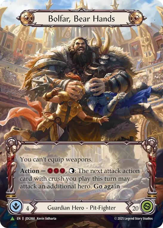Bolfar, Bear Hands (Marvel) [JDG068] (Promo)  Cold Foil | Gamers Paradise