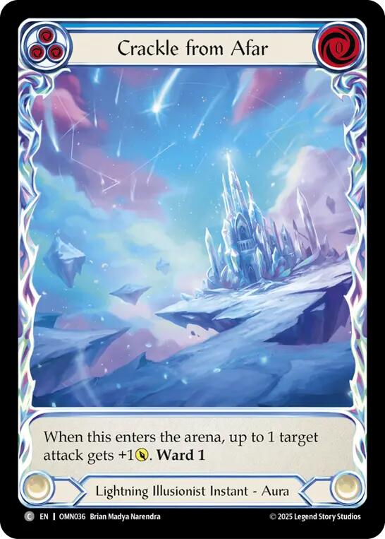 Crackle From Afar (Extended Art) [OMN036] (Omens of the Third Age)  Cold Foil | Gamers Paradise