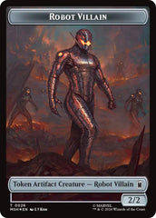 Villain // Robot Villain Double-Sided Token (025//026) (Surge Foil) [Marvel Super Heroes Tokens] | Gamers Paradise