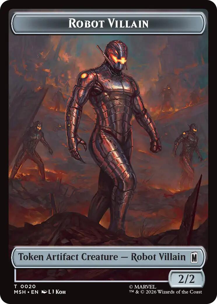 Villain // Robot Villain Double-Sided Token (009//020) [Marvel Super Heroes Tokens] | Gamers Paradise