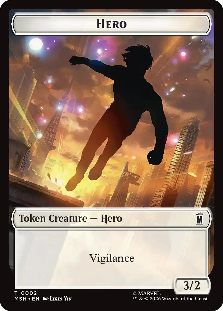 Hero // Robot Villain Double-Sided Token [Marvel Super Heroes Tokens] | Gamers Paradise